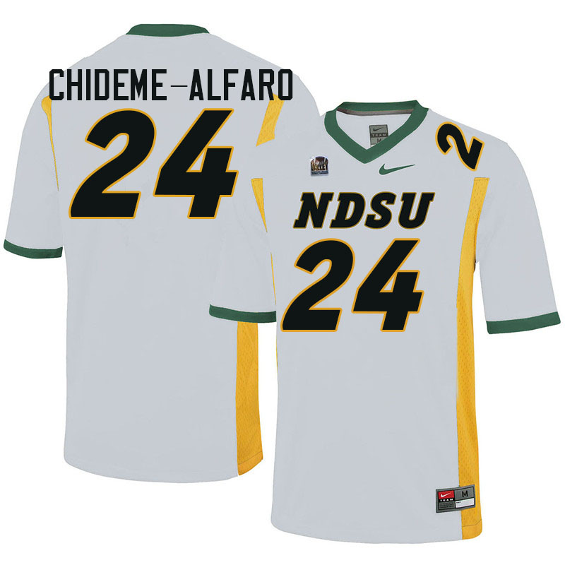North Dakota State Bison #24 Anthony Chideme-Alfaro College Football Jerseys Stitched-White